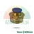 Pneumatic straight fitting G20mm to 8mm tube, brass with blue push-in ring