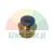 Pneumatic push-in fitting with blue ring and brass thread