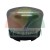 Metal protective cap with a black plastic base