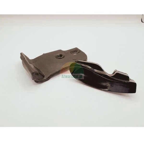 Two black rubber gaskets or protective covers on a white surface.