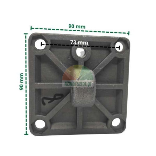 Actuator mounting flange with eyelet 90x90 mm