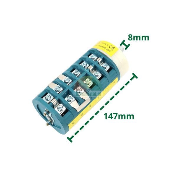 Two-speed rotary switch for tire changer, blue version