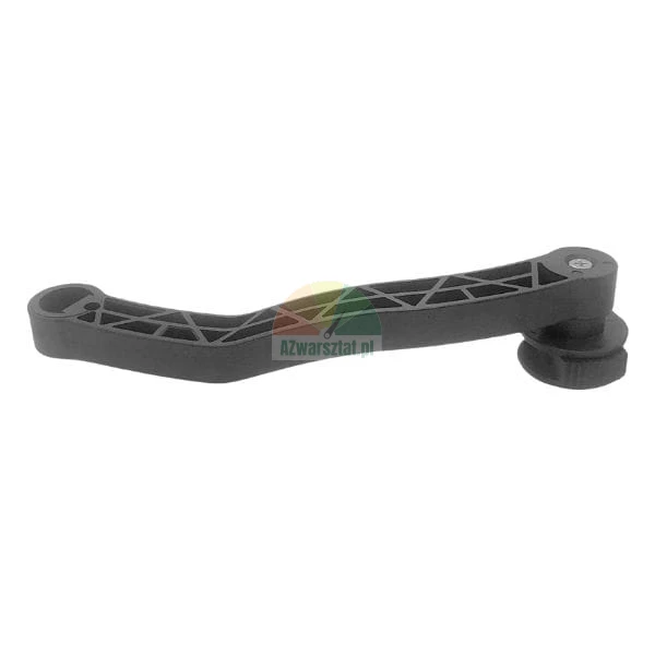 Black plastic crank handle with lattice reinforcement on the arm.