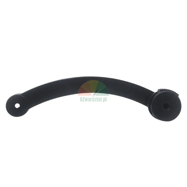 Black curved plastic mounting bracket with circular adjustment points on both ends