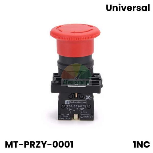 Emergency STOP button 1xNC mushroom head MT-PRZY-0001