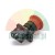 Red mushroom emergency stop push button with NC contact block ZB2-BE102C on a white background.