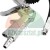 Metal tire inflator gun with air connector and hose nozzle.