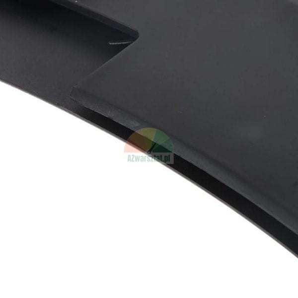 Close-up of a black rubber or plastic trim piece showing an edge profile.