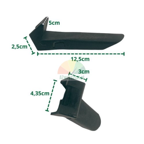 Long plastic jaw protectors Type A with dimensions