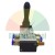 AirTAC 4H230C-06 pneumatic hand lever valve with blue push-in fittings and brass silencers.
