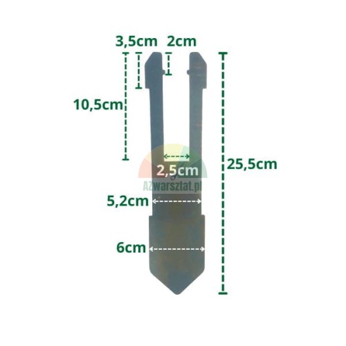 Assembly table clamp guide with marked dimensions