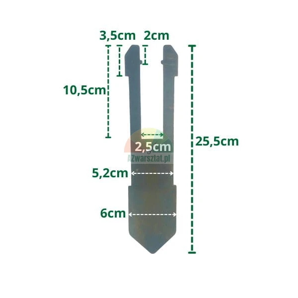 Assembly table clamp guide with marked dimensions