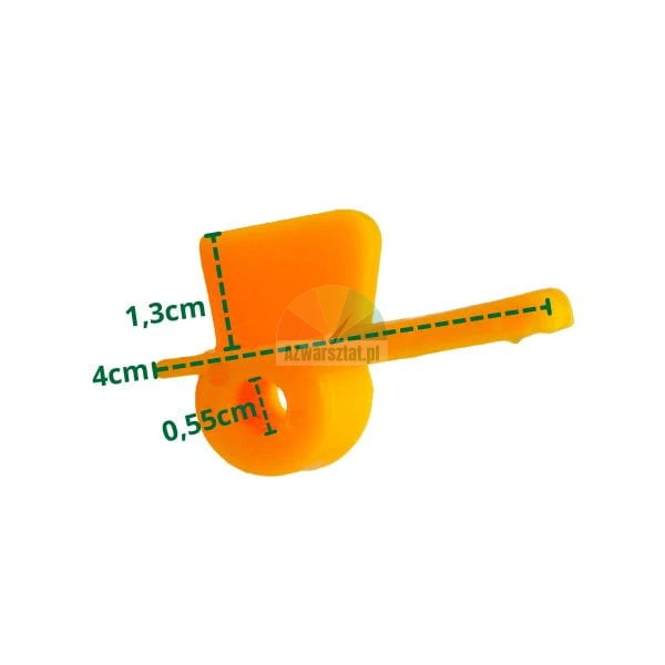 Orange mounting foot cover TYPE C - dimensions