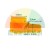 Orange plastic part with dimensions: top width 1.9 cm, side length 2.3 cm, heights 1.4 cm and 1.1 cm.