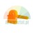 Orange plastic safety or mounting component with a circular hole and a horizontal tab.