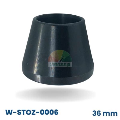 Smallest black centering cone for wheel balancer, 36 mm shaft, range 4.4 cm - 6.2 cm.
