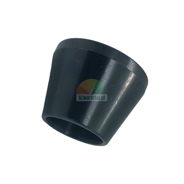 Black tapered spacer or end cap on white background.