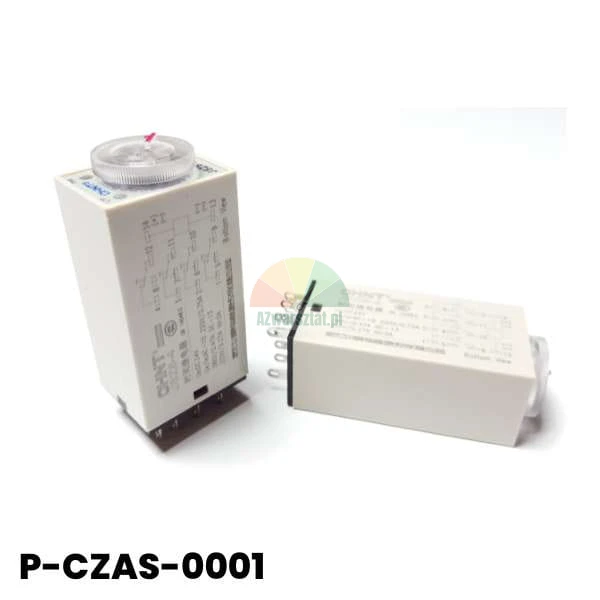 CHNT DC 24V time delay relay, 5 seconds, 14 PIN, white housing with adjustment dial and wiring diagram.
