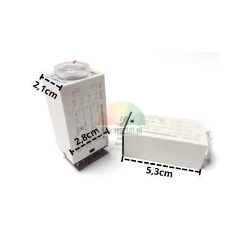 DC 24V 5 sec 14 PIN time relay with dimensions
