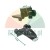Short plastic clamp covers with dimensions indicated in the photo