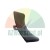 Black plastic mounting element, bumper guide on a white background.