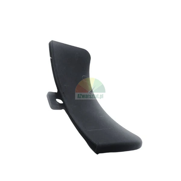 Black plastic mounting element, bumper guide on a white background.