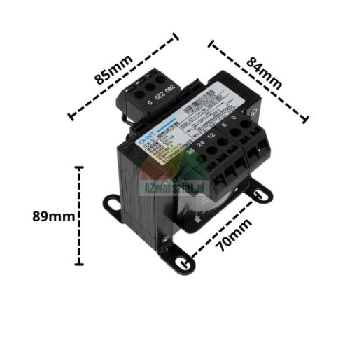 24V transformer for lifts with dimensions