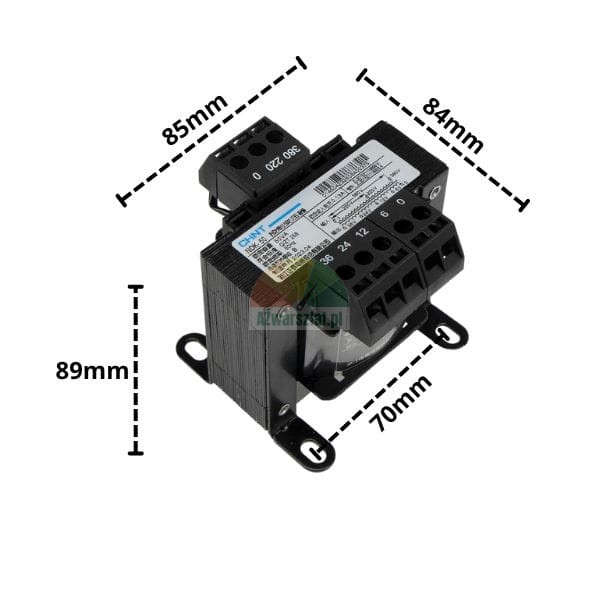 24V transformer for lifts with dimensions