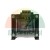 Industrial electrical transformer with a technical specification label and screw terminal blocks.