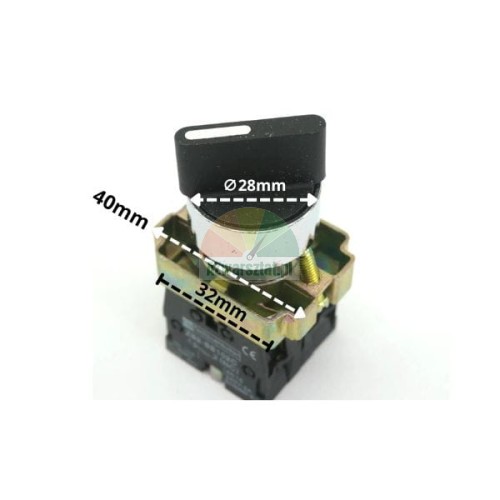 Rotary switch 1x NC 1x NO with dimensions
