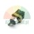 Two-position rotary selector switch with ZB2-BE102C contact block, black knob with white indicator on a white background.