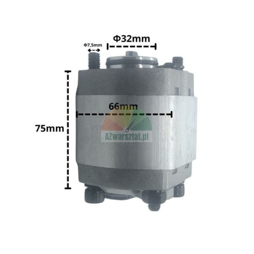 Gear pump 2.1 with technical dimensions