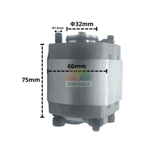 Gear pump 2.1 with technical dimensions