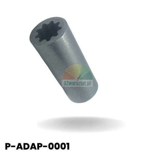 Metal motor adapter coupling with internal spline, model P-ADAP-0001.