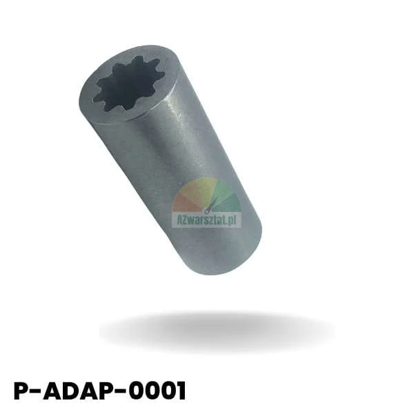 Metal motor adapter coupling with internal spline, model P-ADAP-0001.