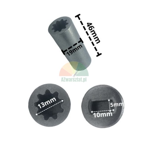 Metal motor adapter coupling 46mm x 19mm