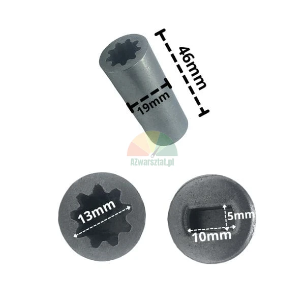 Metal motor adapter coupling 46mm x 19mm