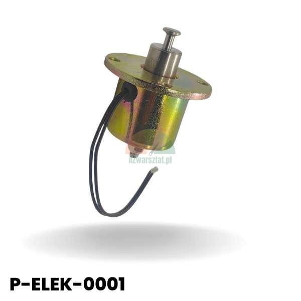 DC24 lifting electromagnet with wires, model P-ELEK-0001, metal housing.