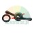 Black quick-release wing nut for wheel balancing machine with red triggers and pressure ring