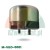 Complete vertical and horizontal mushroom-shaped actuator with silver metal cover and black base, model M-SILO-0001.
