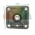 Actuator mounting plate 7.8x7.8 cm with dimensions and 20 mm hole