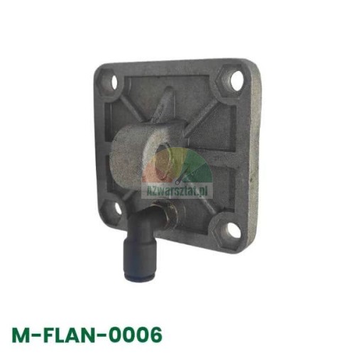 Clamping/tilting cylinder flange 8.2x8.2cm without recess (piston rod)