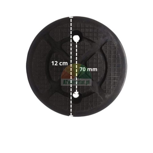 Rubber jack pad 12cm with 70mm hole spacing