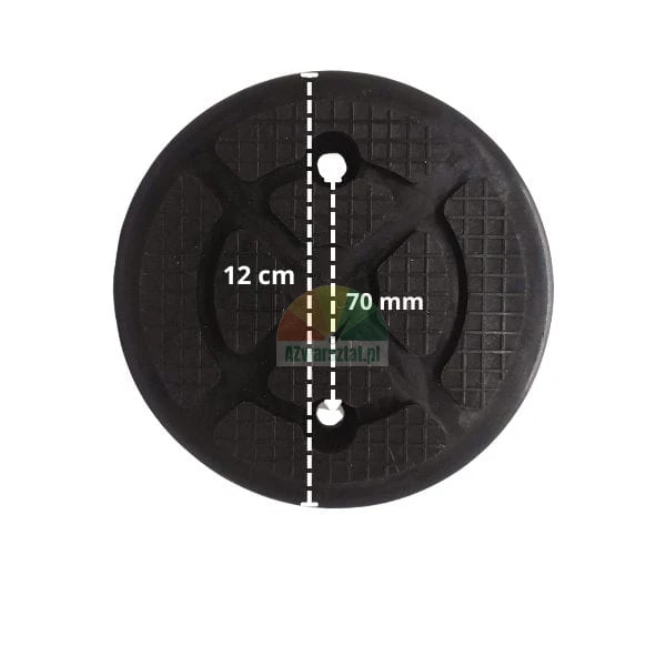 Rubber jack pad 12cm with 70mm hole spacing