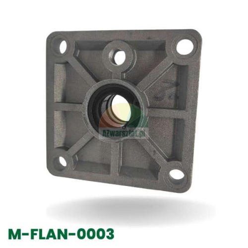 Clamping/tilting cylinder cover 9x9cm with piston rod hole