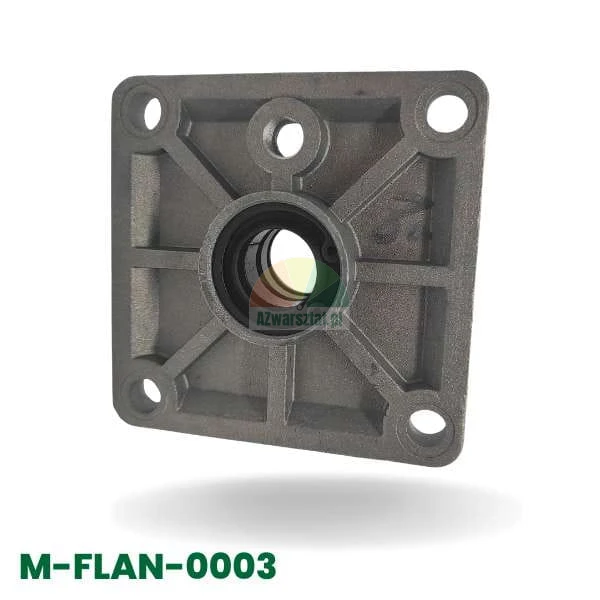 Clamping/tilting cylinder cover 9x9cm with piston rod hole