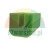 Green U-shaped plastic protective profile for glass or metal edges