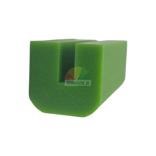 Green U-shaped plastic protective profile for glass or metal edges