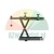 REDATS black motorcycle scissor lift jack with adjustable supports on a white background.