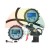 Digital tire inflator pressure gauge with LCD display showing 3.0 PSI and a black air hose.